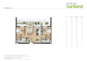 sobha hartland 2 bedroom floor plan-1