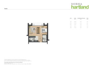 sobha hartland studio floor plan-1