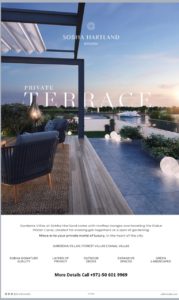 Sobha Hartland private terrace louges villa in Dubai